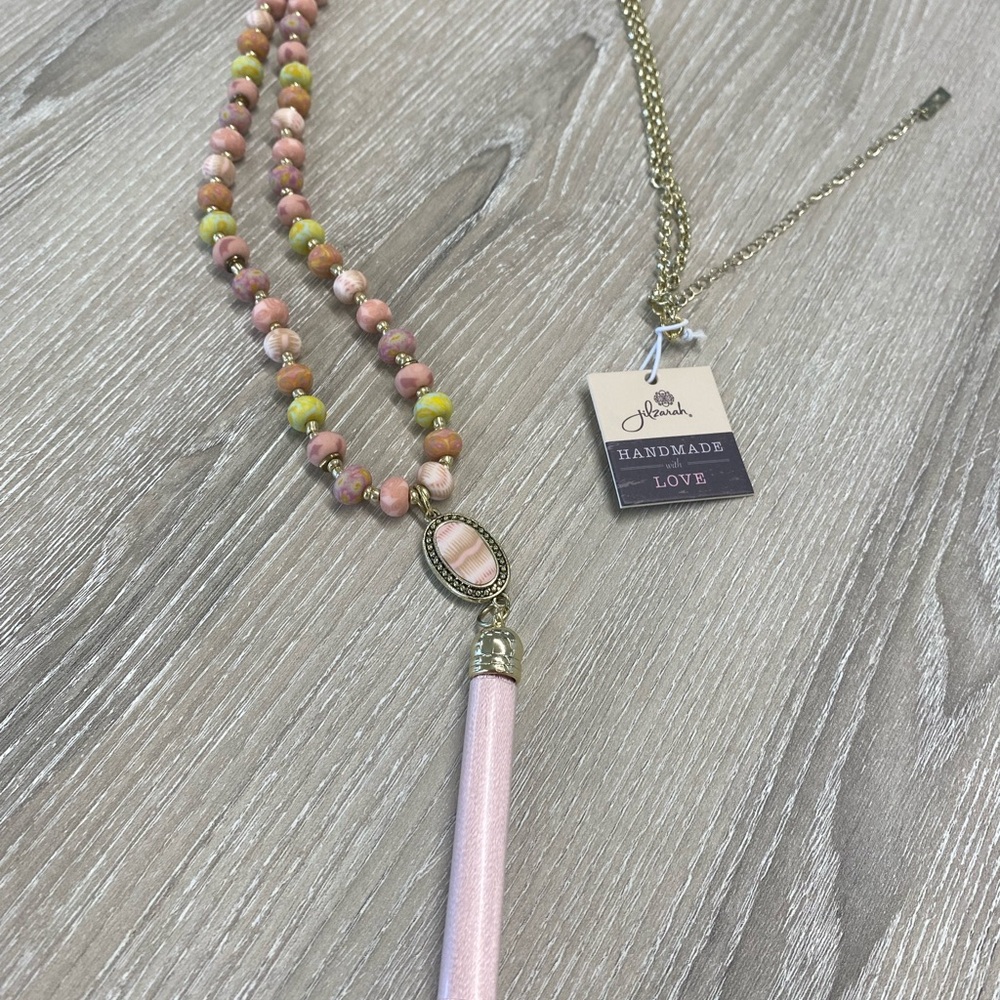 Pink and Gold Jilzarah Necklace